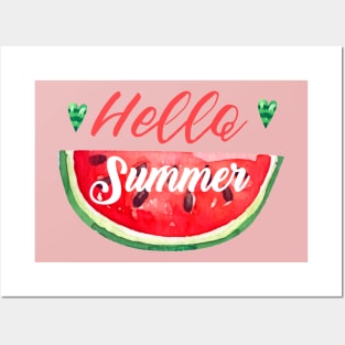 Hello Sweet Summer Graphic / Ladies Summer / Beach Vacation / Summer Graphic / Watermelon Summer / Sweet Summer Posters and Art